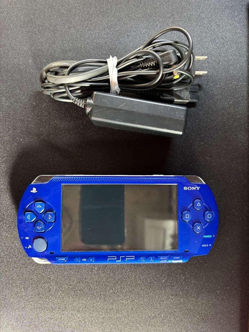 PSP Sony Psp 1000 Main Body Blue With Ac Adapter Japan