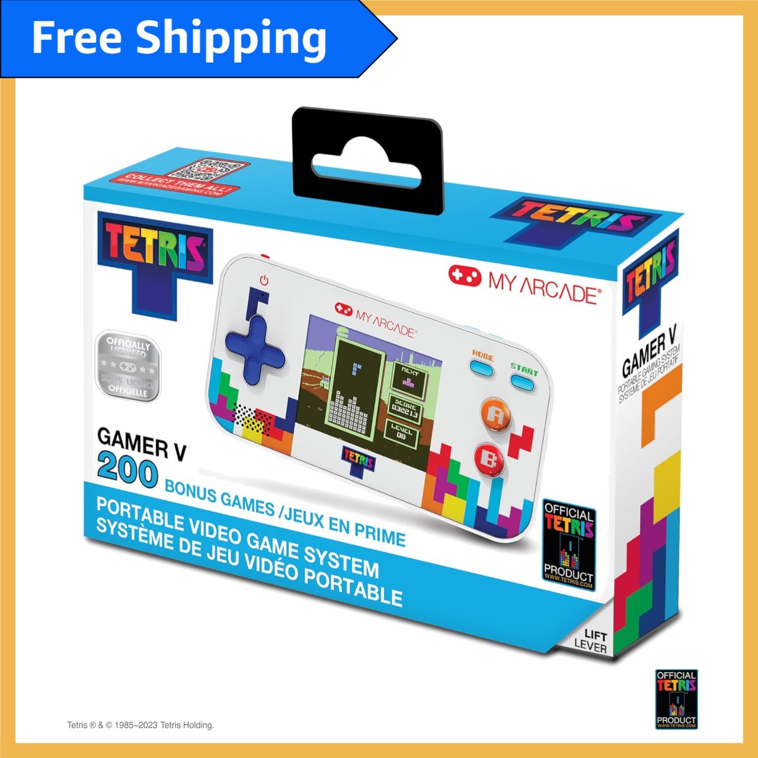 Official Tetris Gamer V: 200 Games, 2.5” Screen, Perfect for All Ages