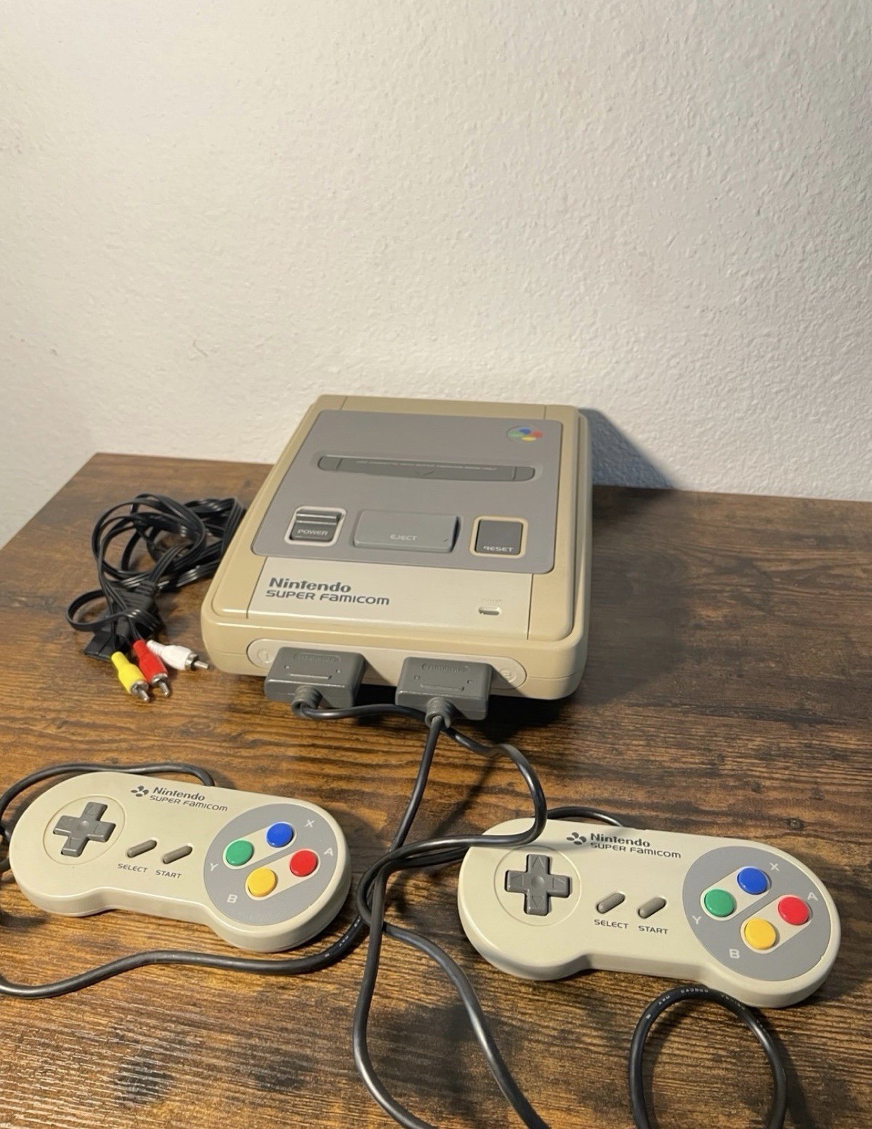 Nintendo Super Famicom Console Authentic SFC SNES Bundle Tested Clean Gray Retro