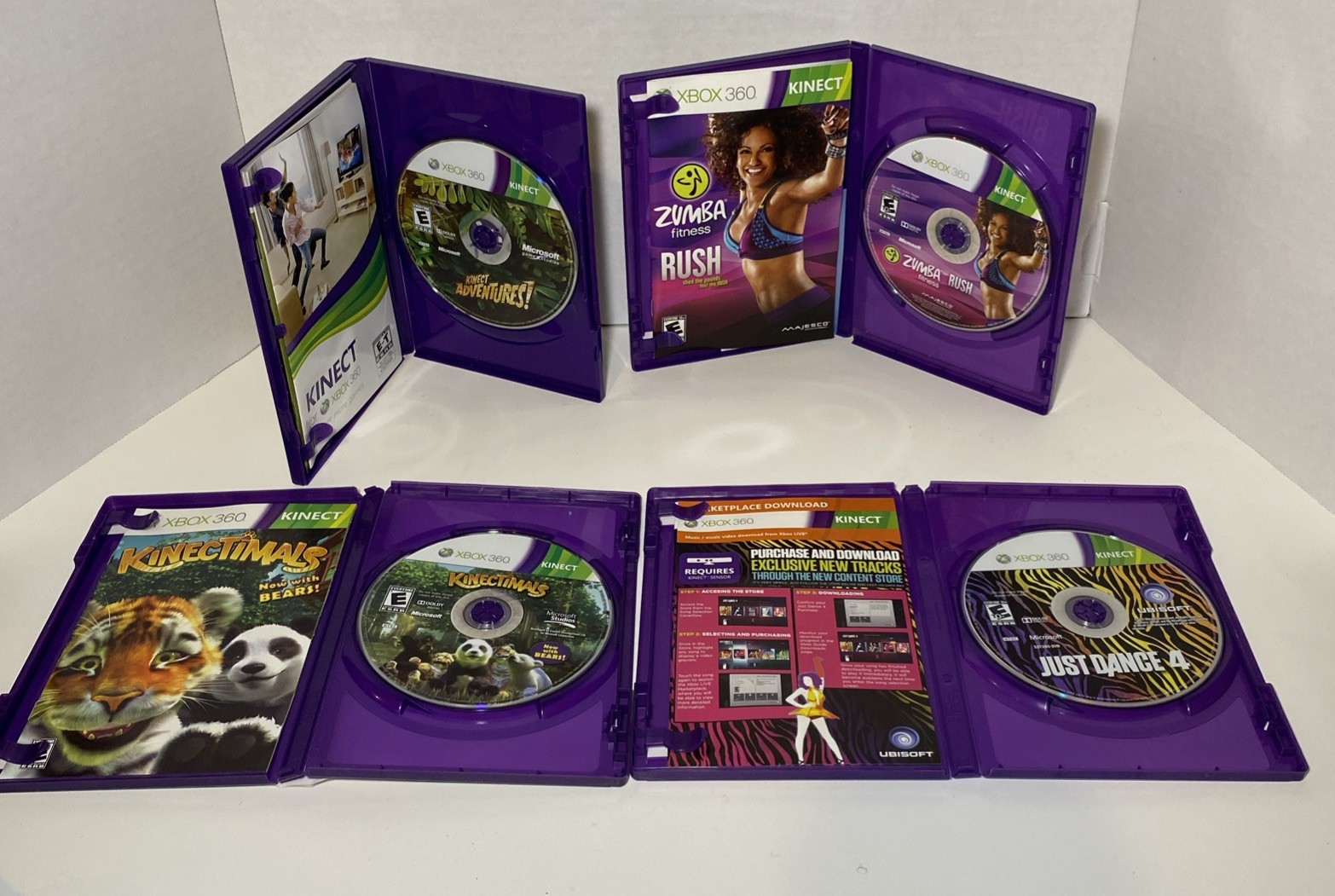 Xbox 360 S Model 1439 Black Console Bundle With Kinect