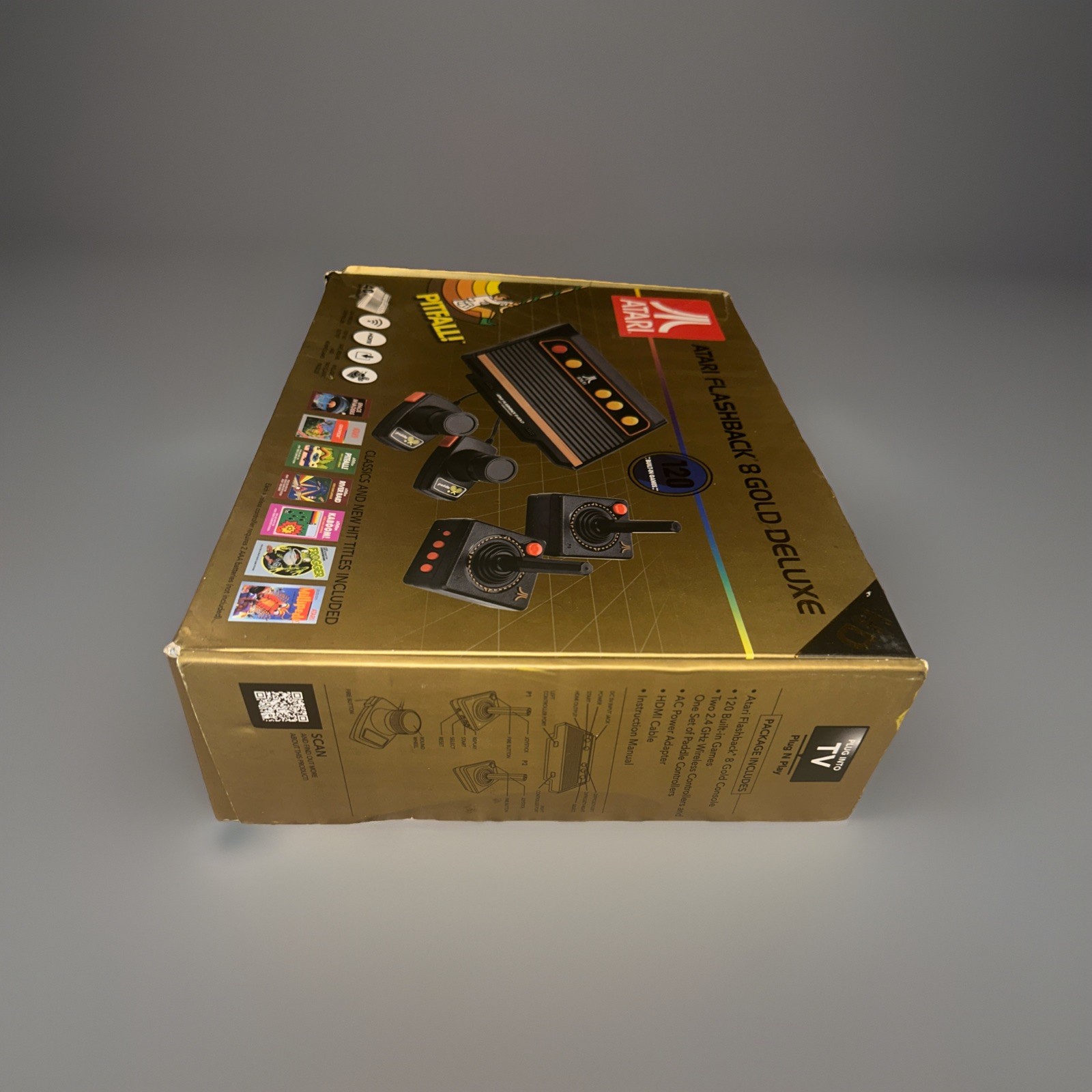 Atari Flashback 8 Gold Deluxe HD Console Wireless Controllers – Gold