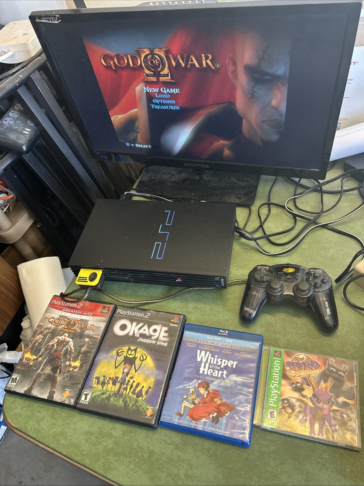 Sony PlayStation 2 PS2 Complete Fat Console (SCPH-39001) Bundle Black Works!
