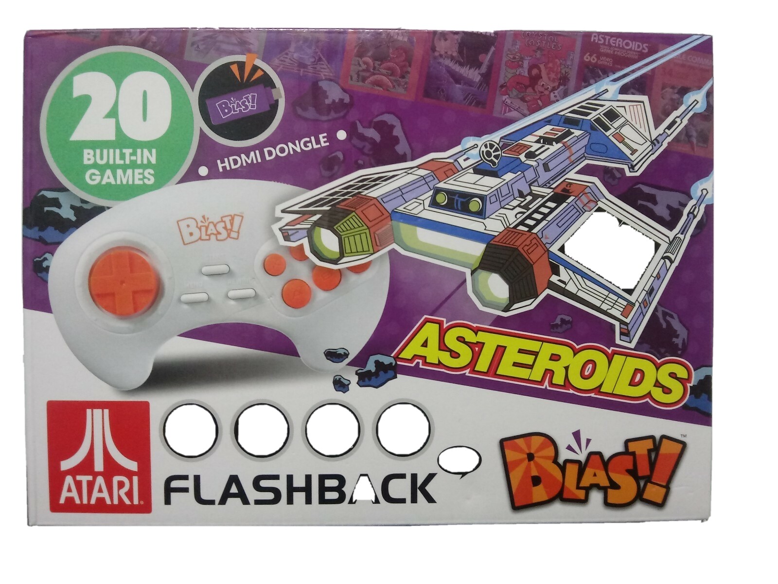 Atari Flashback Blast Asteroids Retro Video Game Features 20 Games (New)