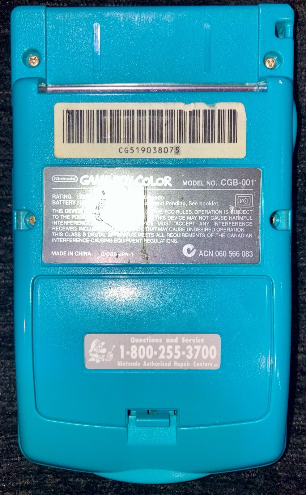 Gameboy COLOR – Teal | ✅ CLEANED/POLISHED, TESTED & SEALED