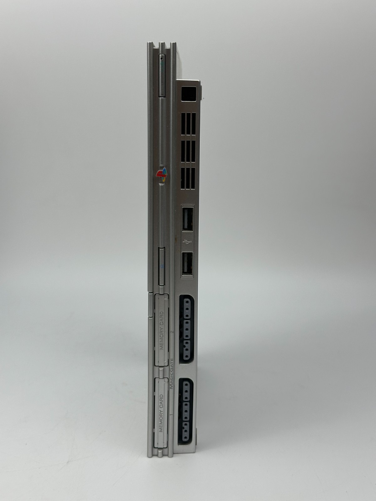 Sony PlayStation 2 Slim Satin Silver CIB Console with memory card