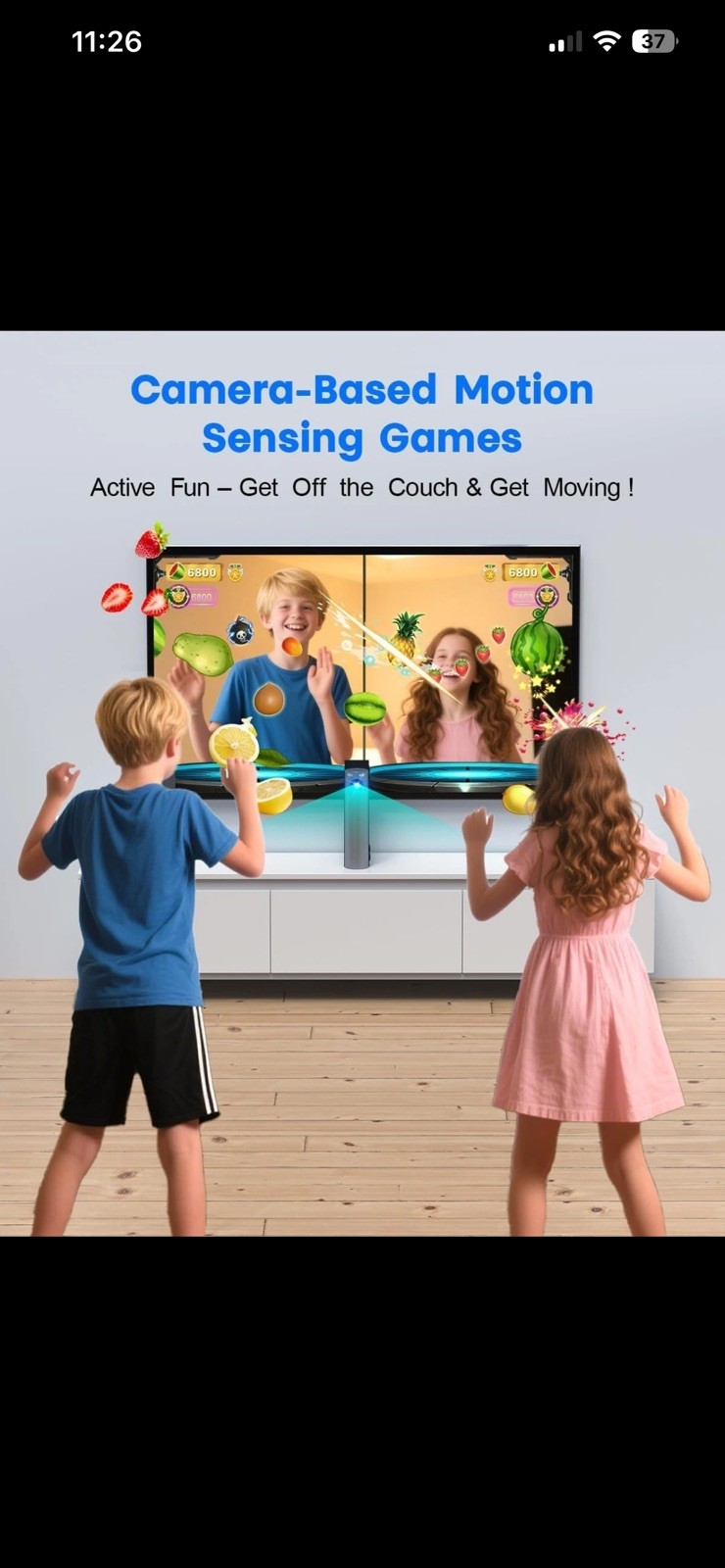 AR Motion Gaming Console Plug & Play Video Game System for Kids & Family Fun