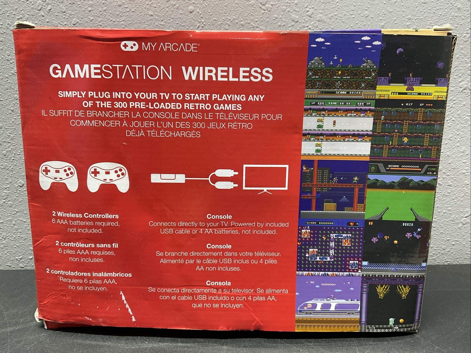 My Arcade Gamestation Wireless Plug and Play 300 Retro Games