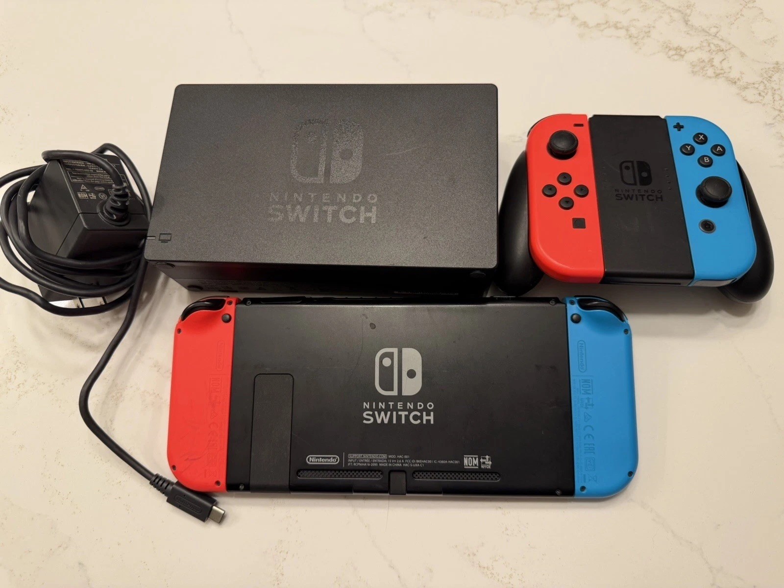 Nintendo Switch 32GB Gray Console with Neon Red and Neon Blue Joy-Con