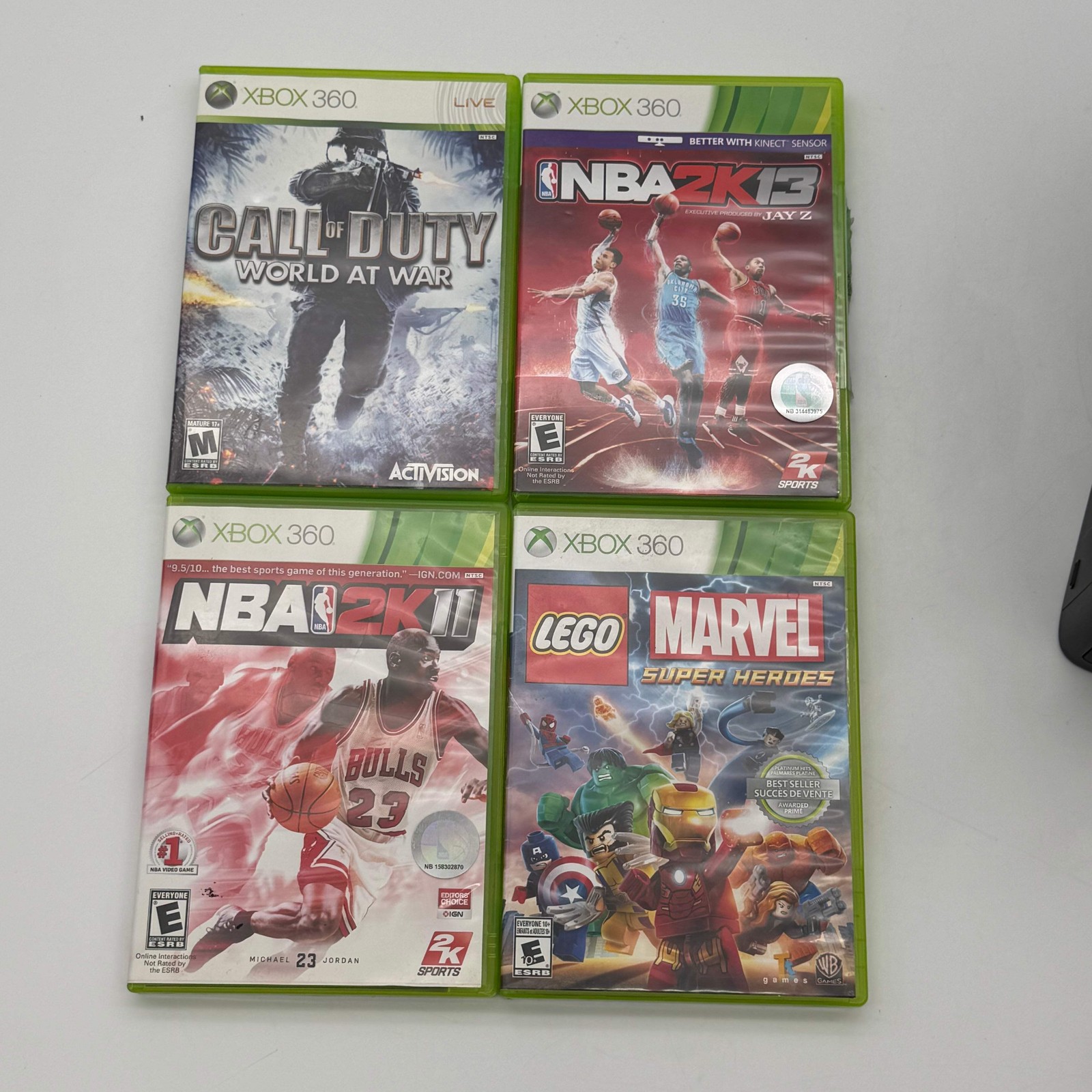 Microsoft Xbox 360 E (1538) 2013 Console Bundle 120GB Black with Kinect 360 & 4