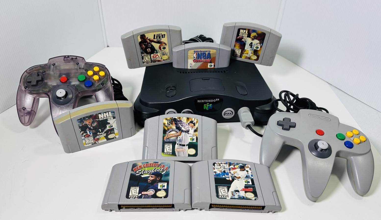 Nintendo N64 Console Bundle w/ 2 Controllers, & Games