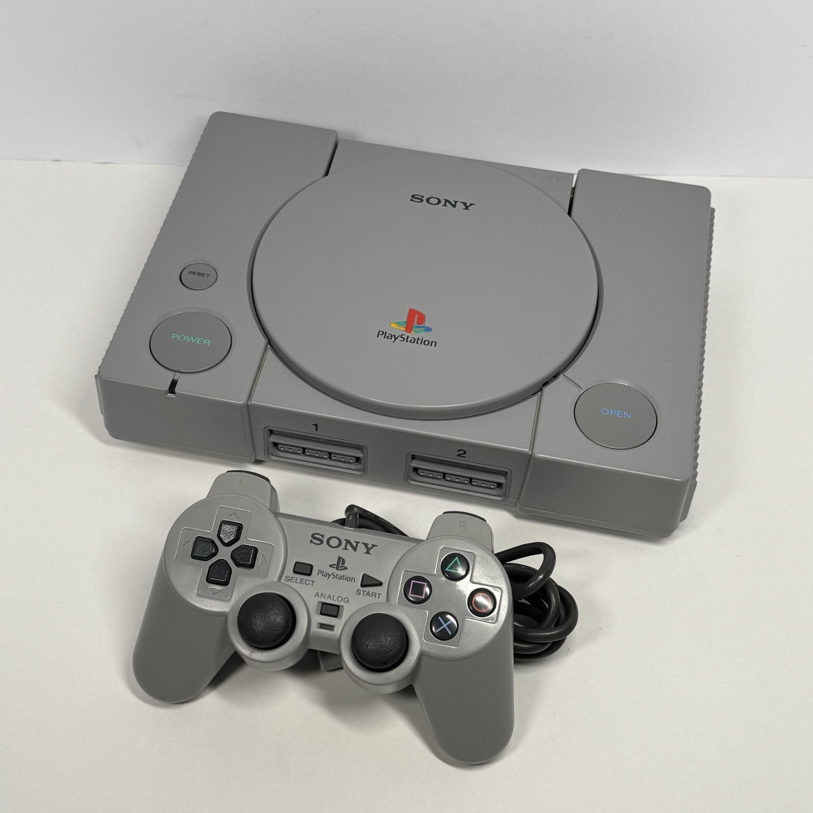 Sony PlayStation 1 PS1 SCPH-9001 Console w/ Dual Analog Controller Tested Works