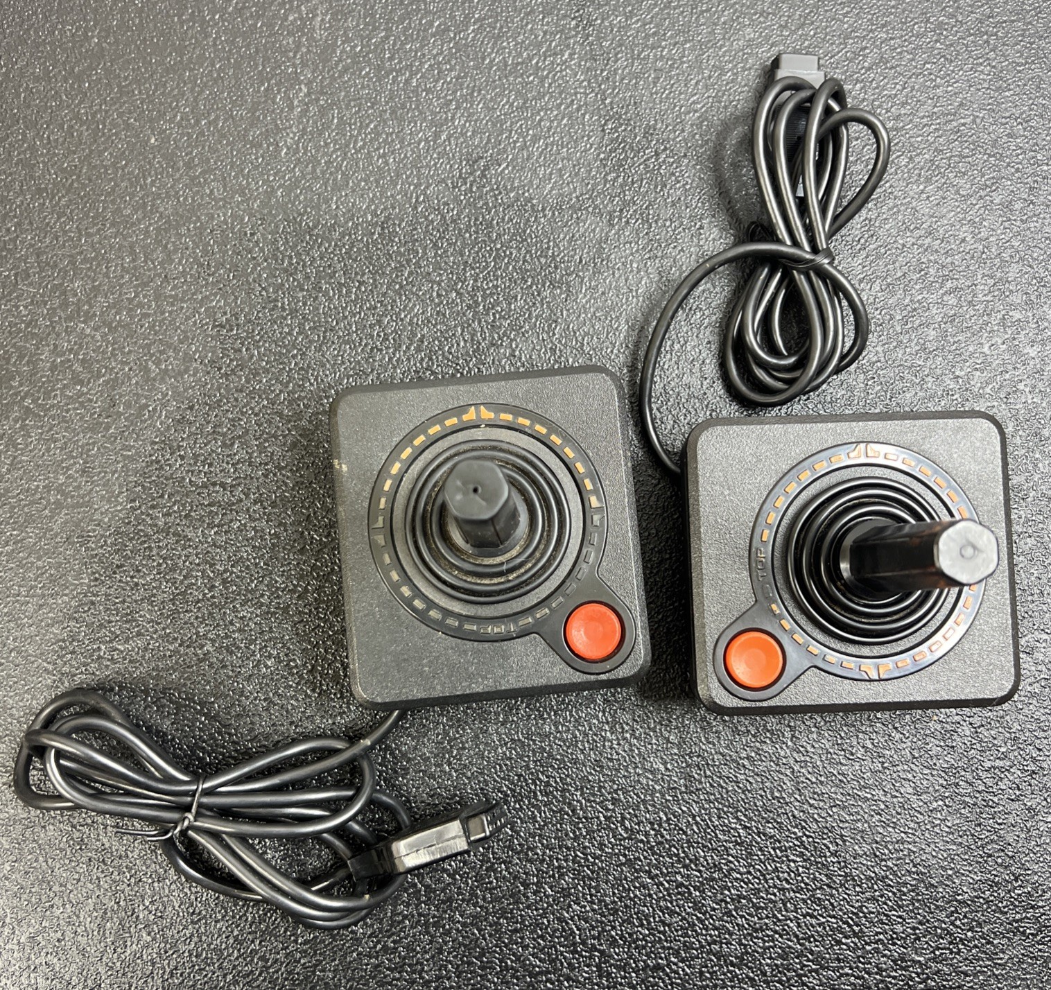 Atari CX-2600 Woodgrain Console Two Joystick & Power Adapter tested Works