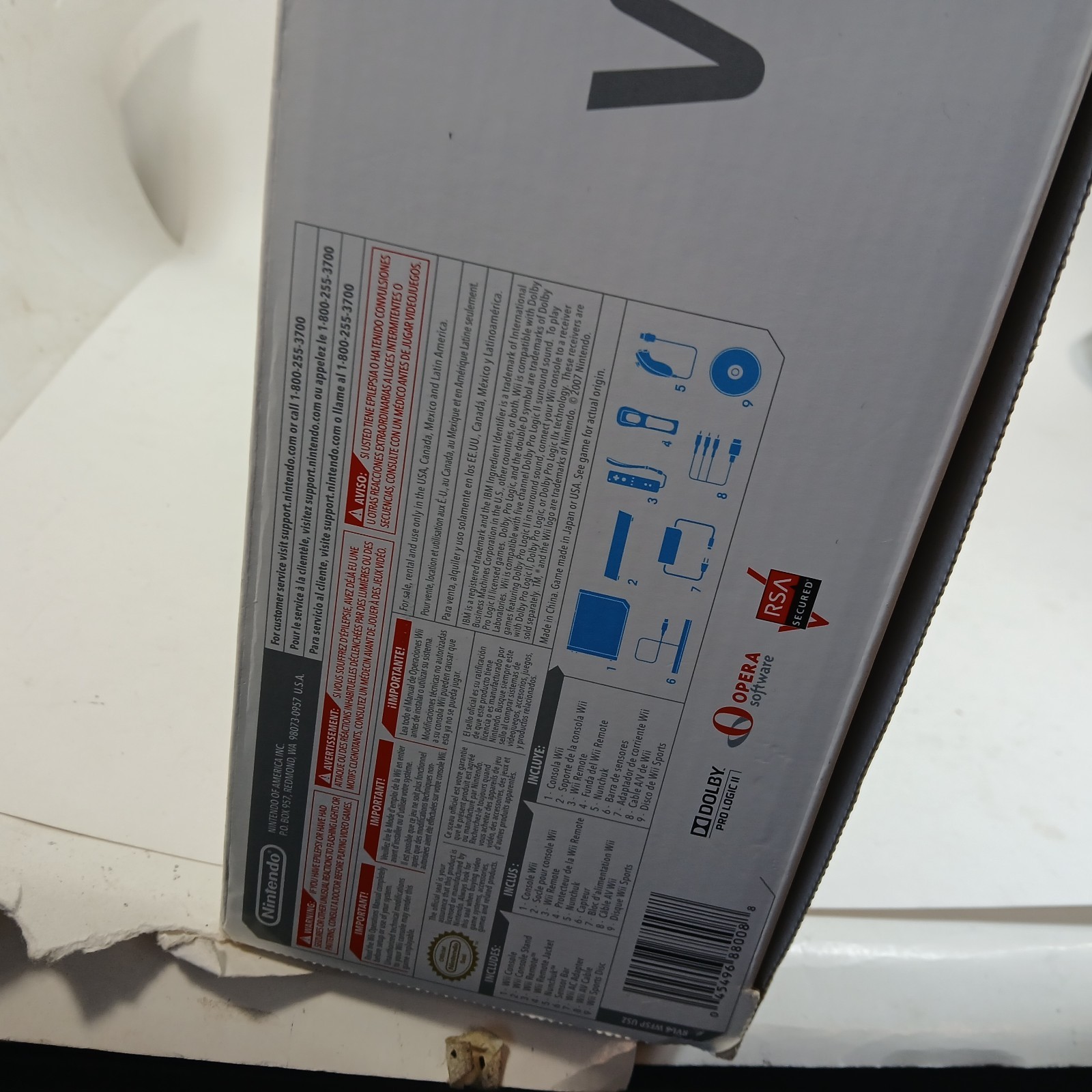 BOXED Nintendo Wii Video Game System Console OEM Controller & Wires – Tested