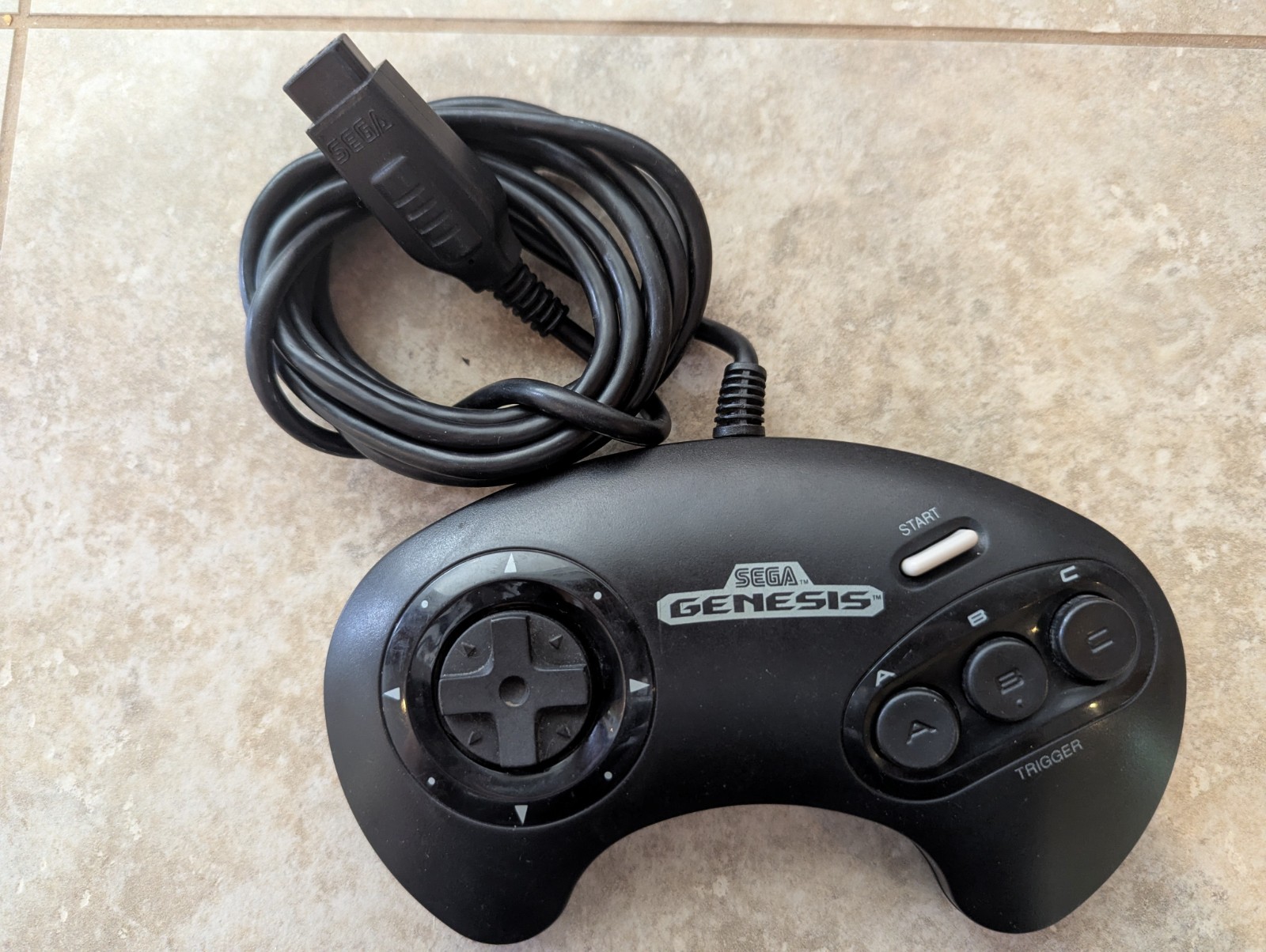 Sega Genesis Model 2 MK1631A Console Bundle, 1 Game 3 Controllers CLEANED & Nice