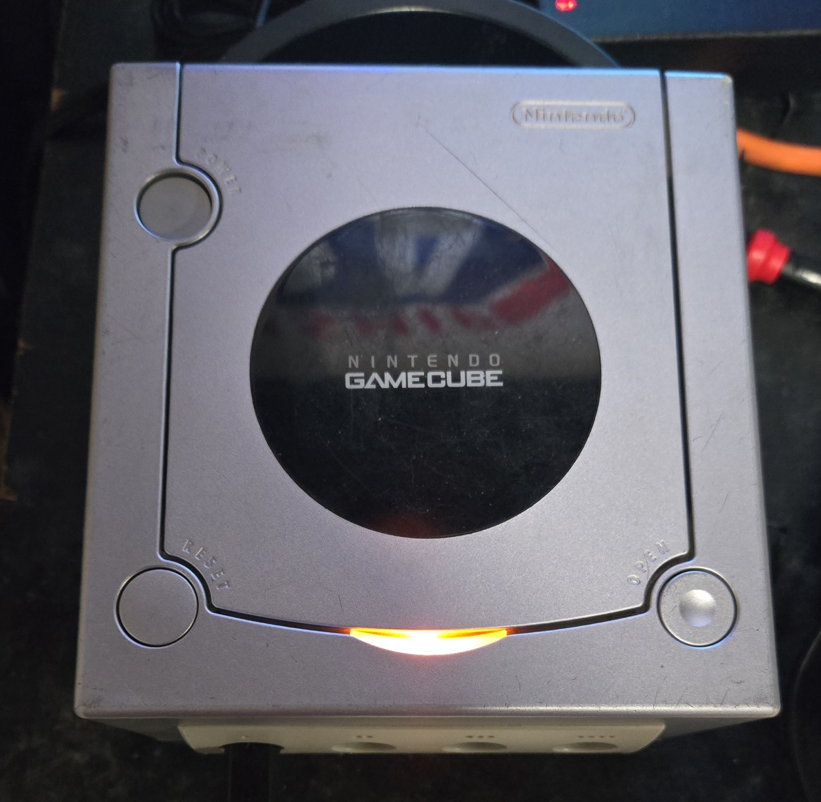 Nintendo GameCube Platinum Console – Silver With 1 Controller And 1 Game Tested