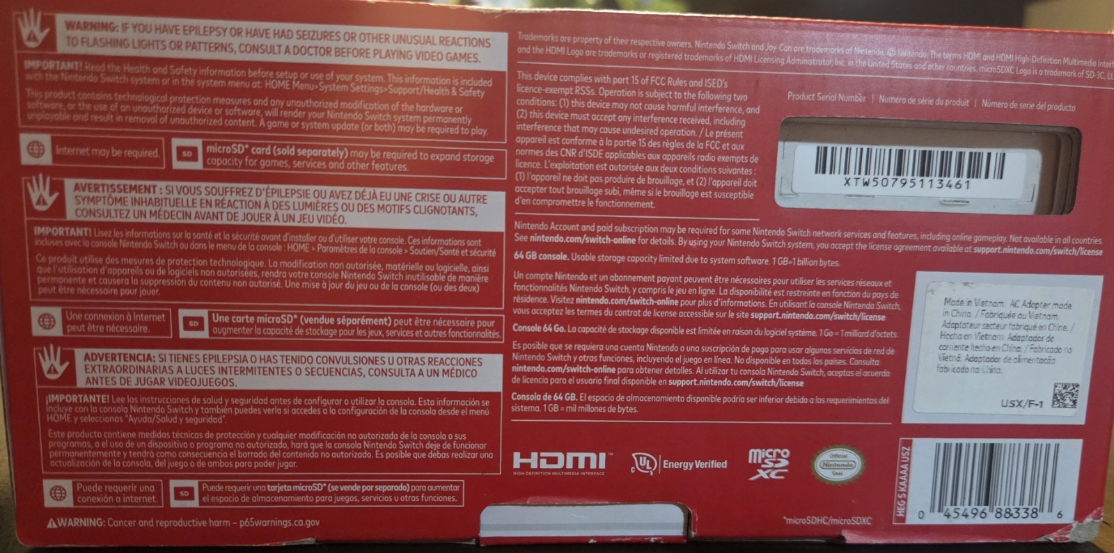 Nintendo Switch OLED Model HEG-001 Handheld Console – 64GB – White