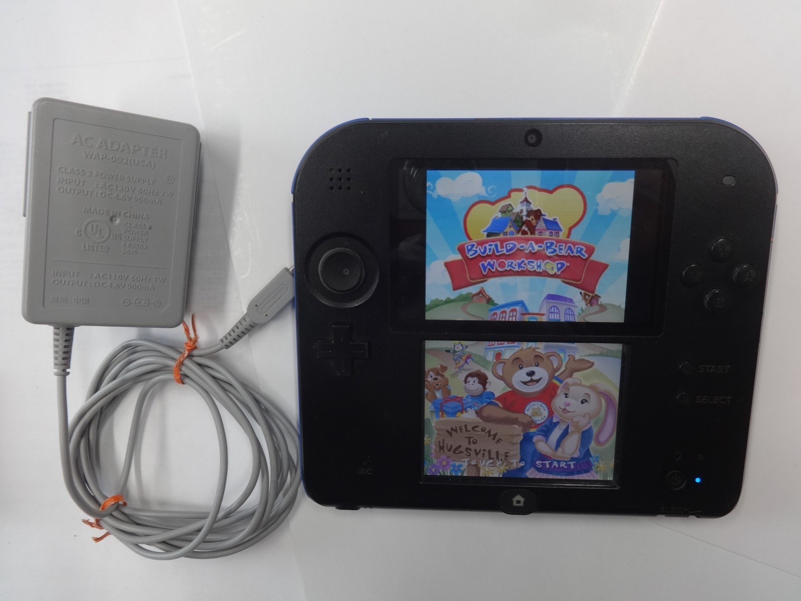Tested Working Nintendo 2DS Blue Console Bundle w/ Charger, Stylus, Game & Case