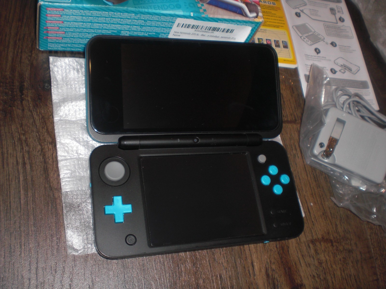 Nintendo New 2DS 3DS XL Console COMPLETE Black Blue Plays 3DS DS 2DS System CIB