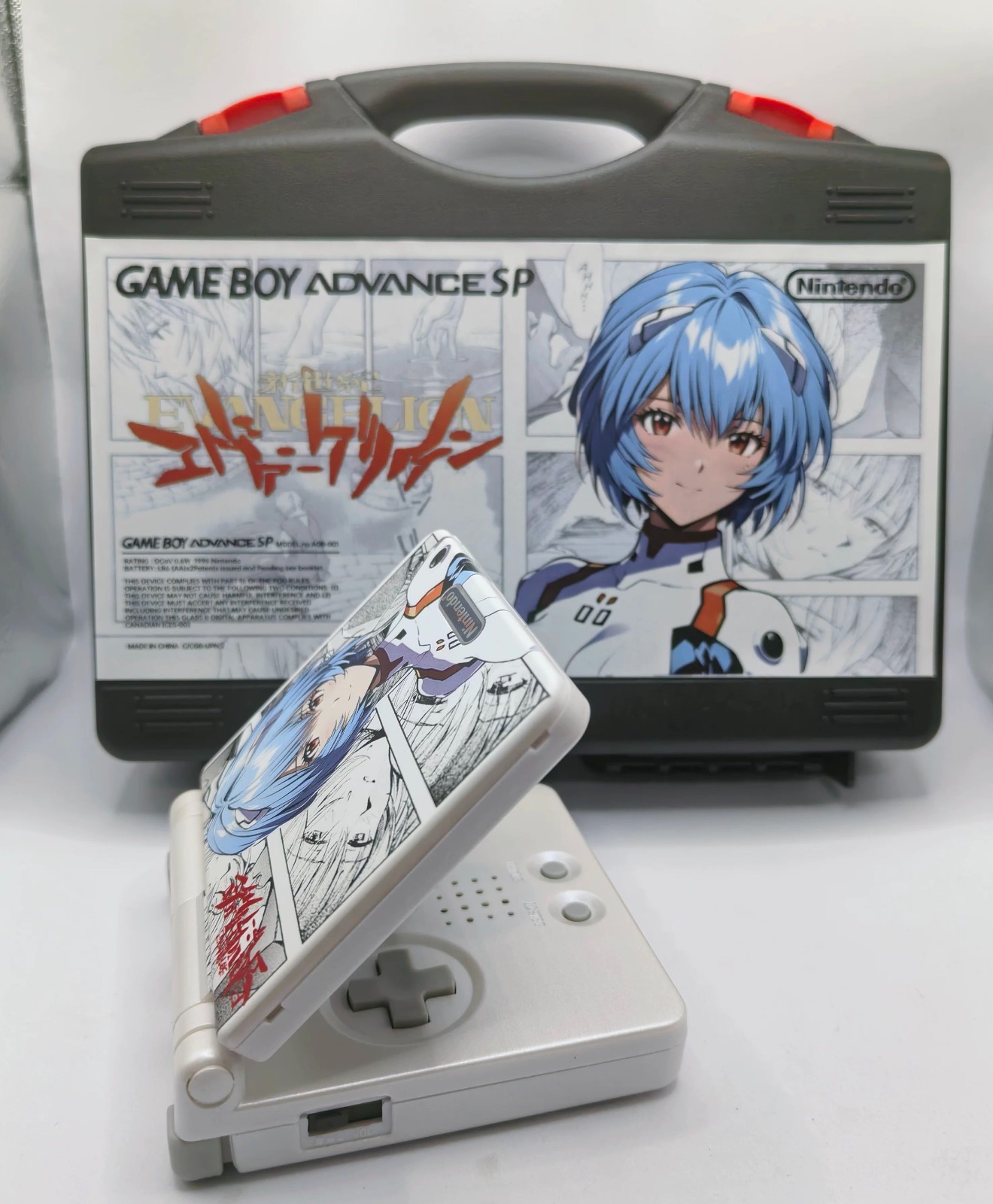 Nintendo Gameboy Advanced SP IPS Mecha Girl Custom Original Board New Battery