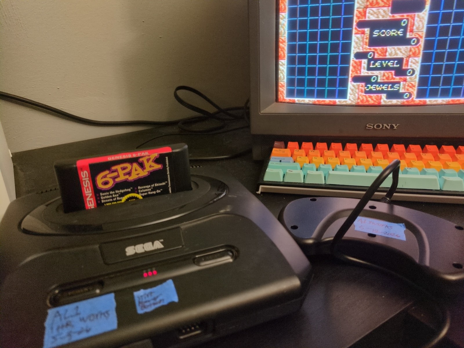 SEGA Genesis Model 2 Console and controller (no cords) – Tested for one hour!!