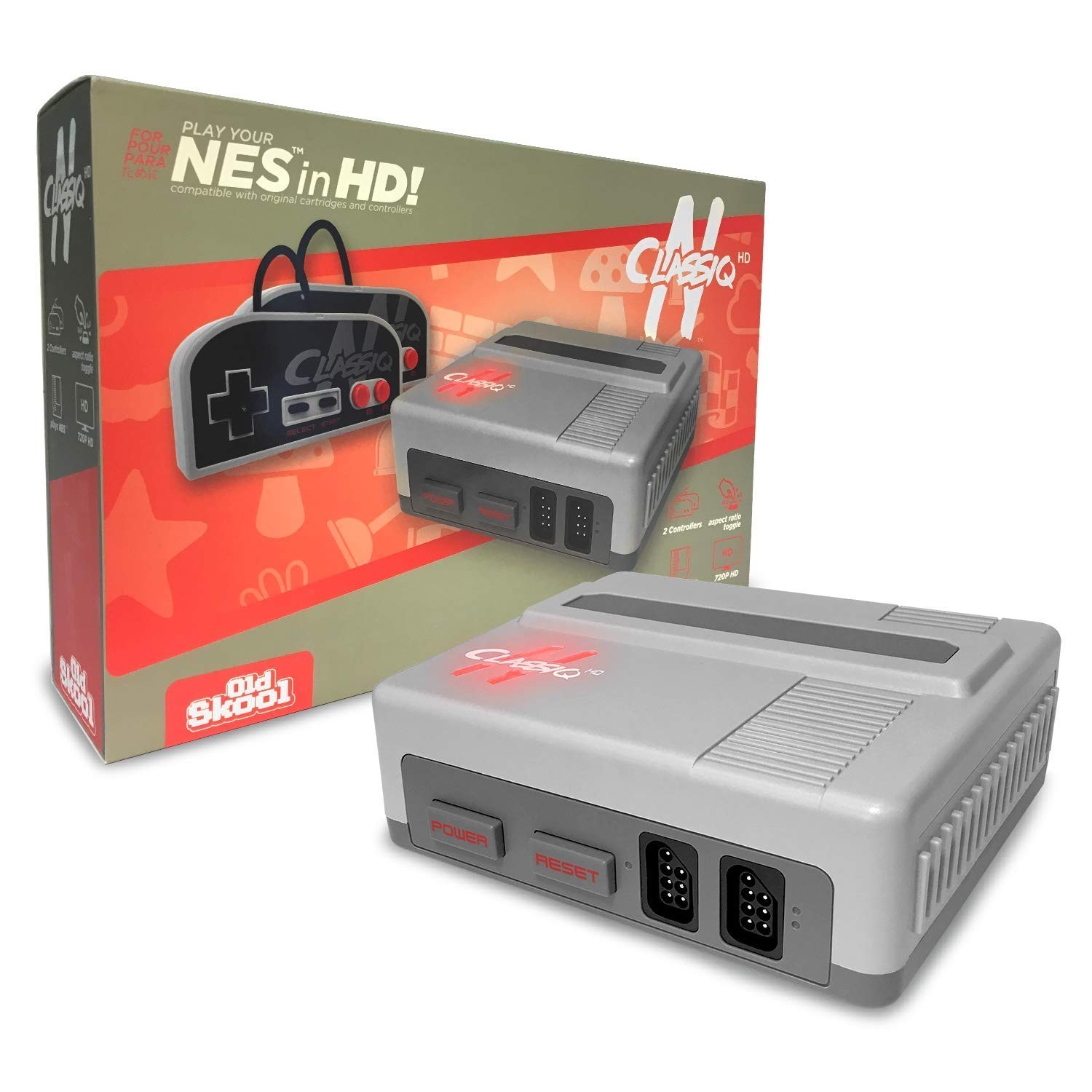 Plug & Play CLASSIQ N HD Gaming Console for NES Cartridges – 720p/1080p