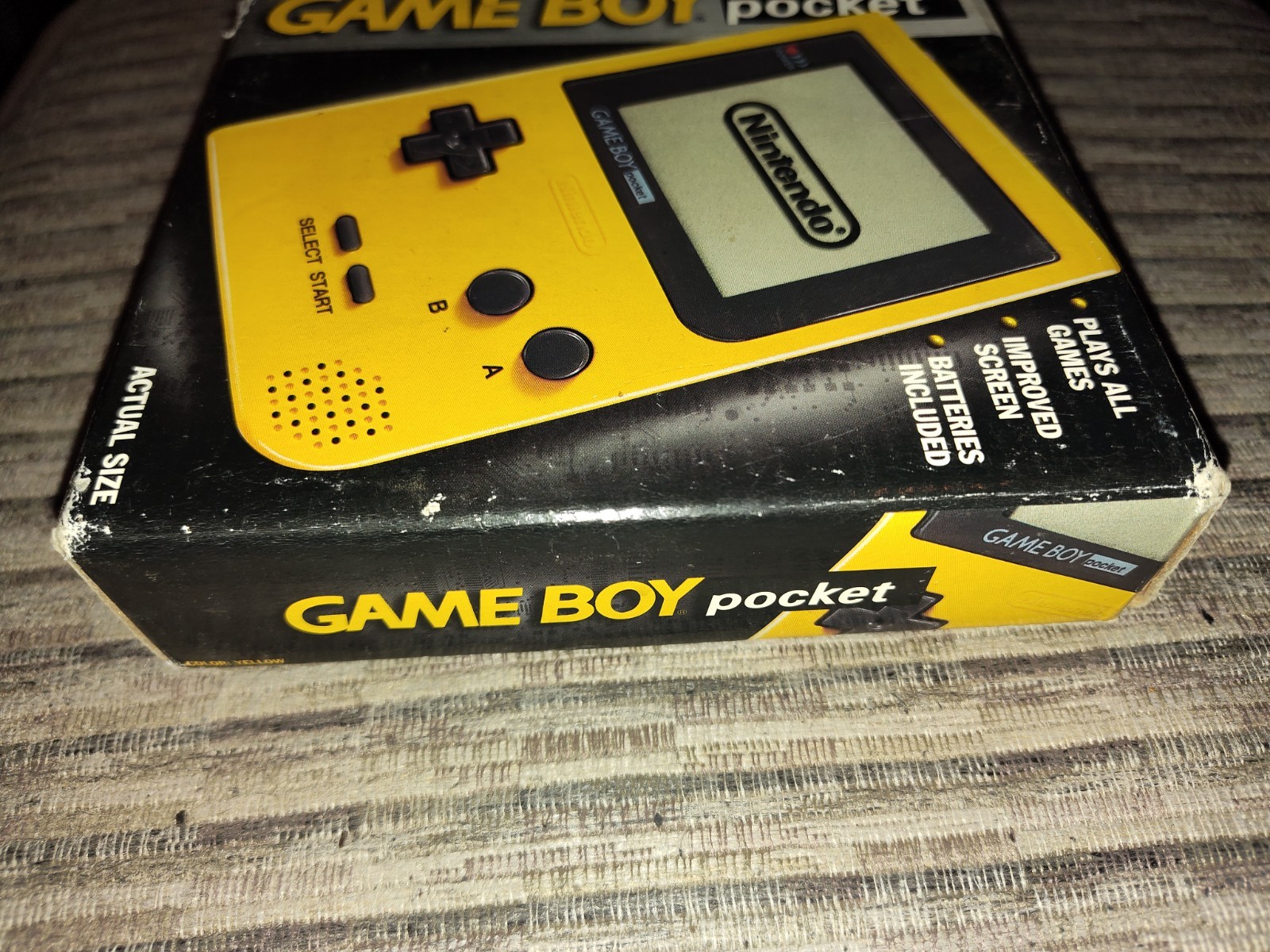 Game Boy Pocket Yellow Console Empty Box Only Nintendo