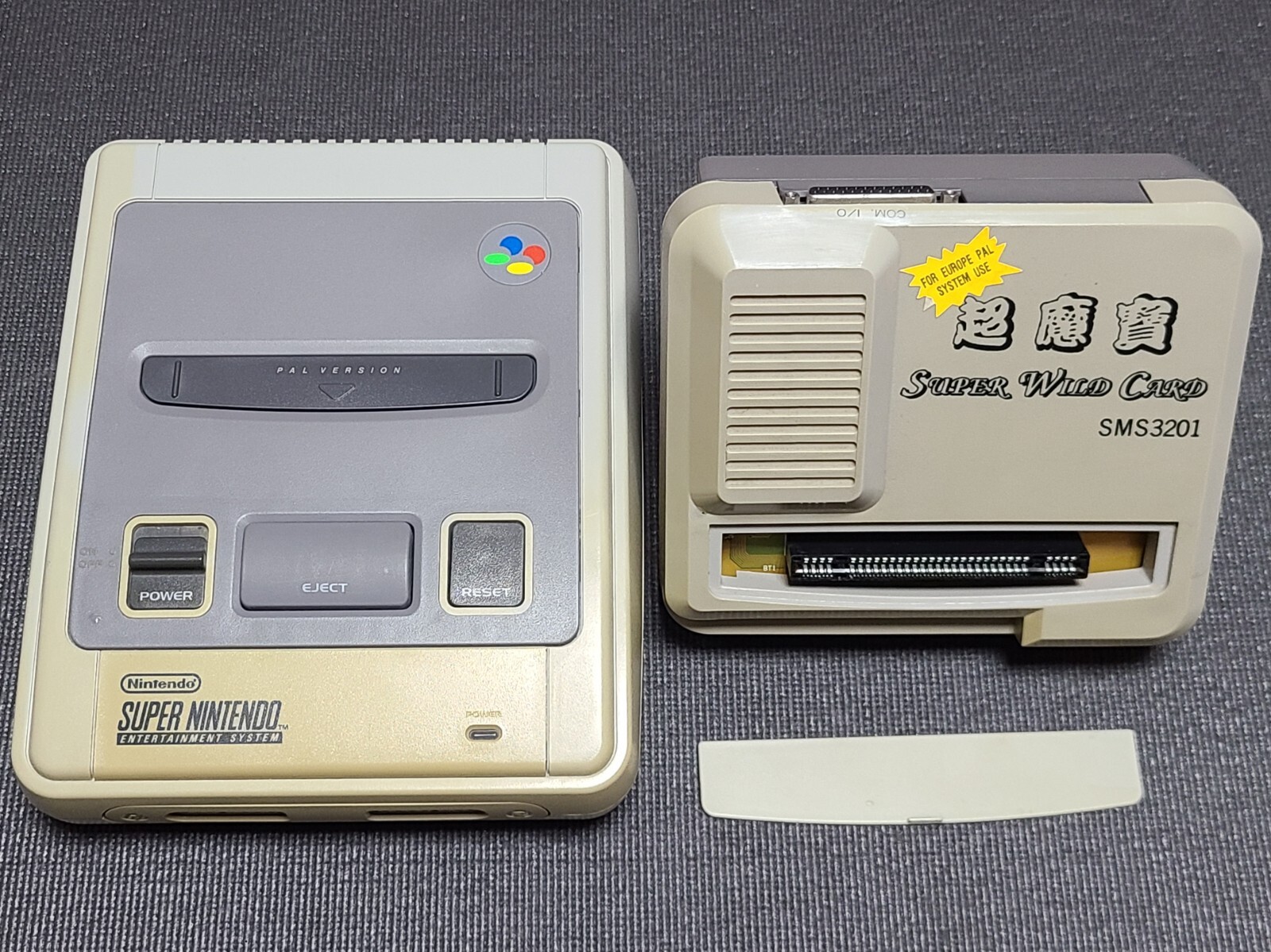 Nintendo Super Famicom Game Console & Wild Card SMS3201 3.5Disk for PAL SFC SNES