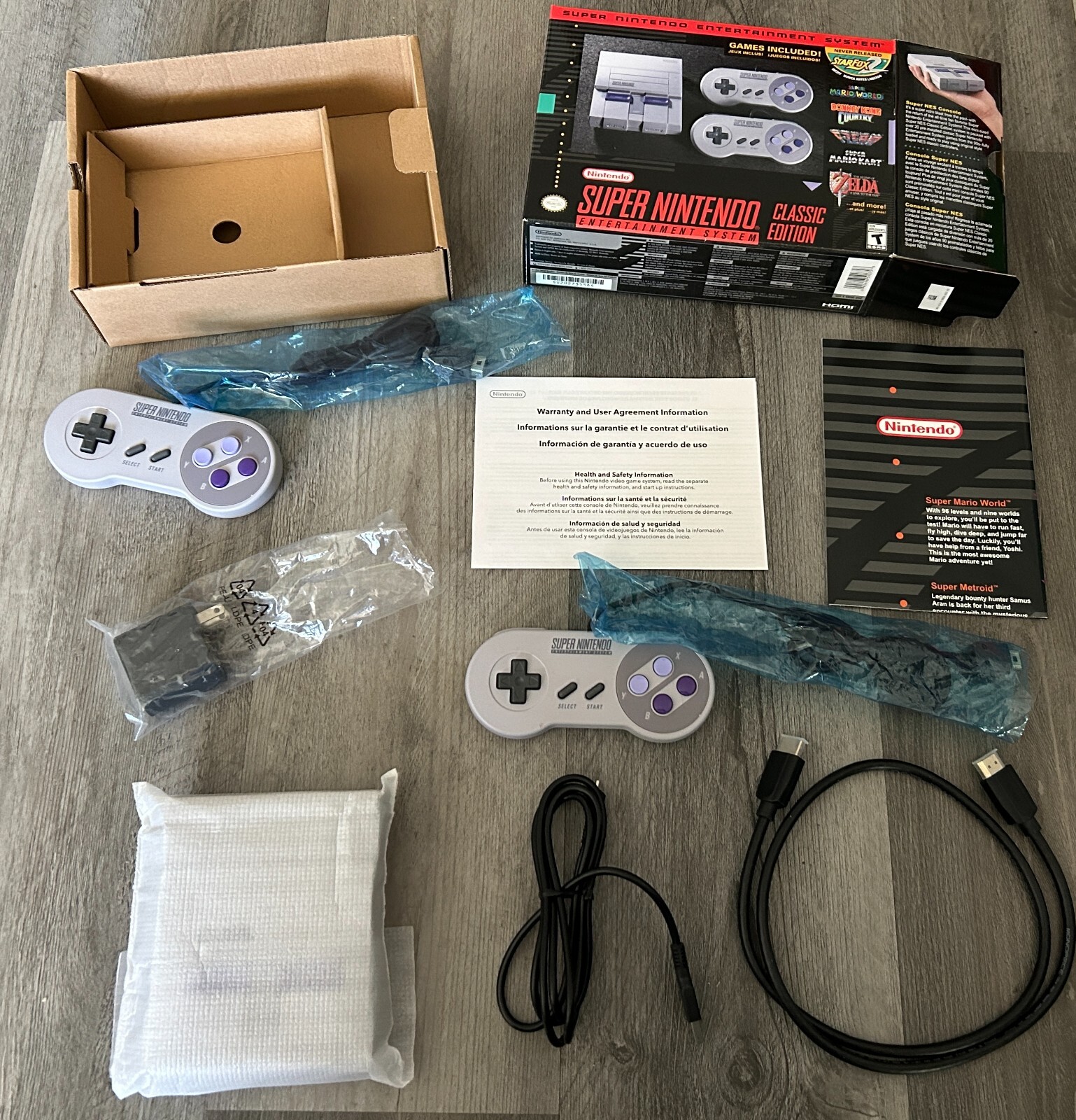 OPEN Box Super Nintendo Classic Mini Entertainment System SNES 21 Games