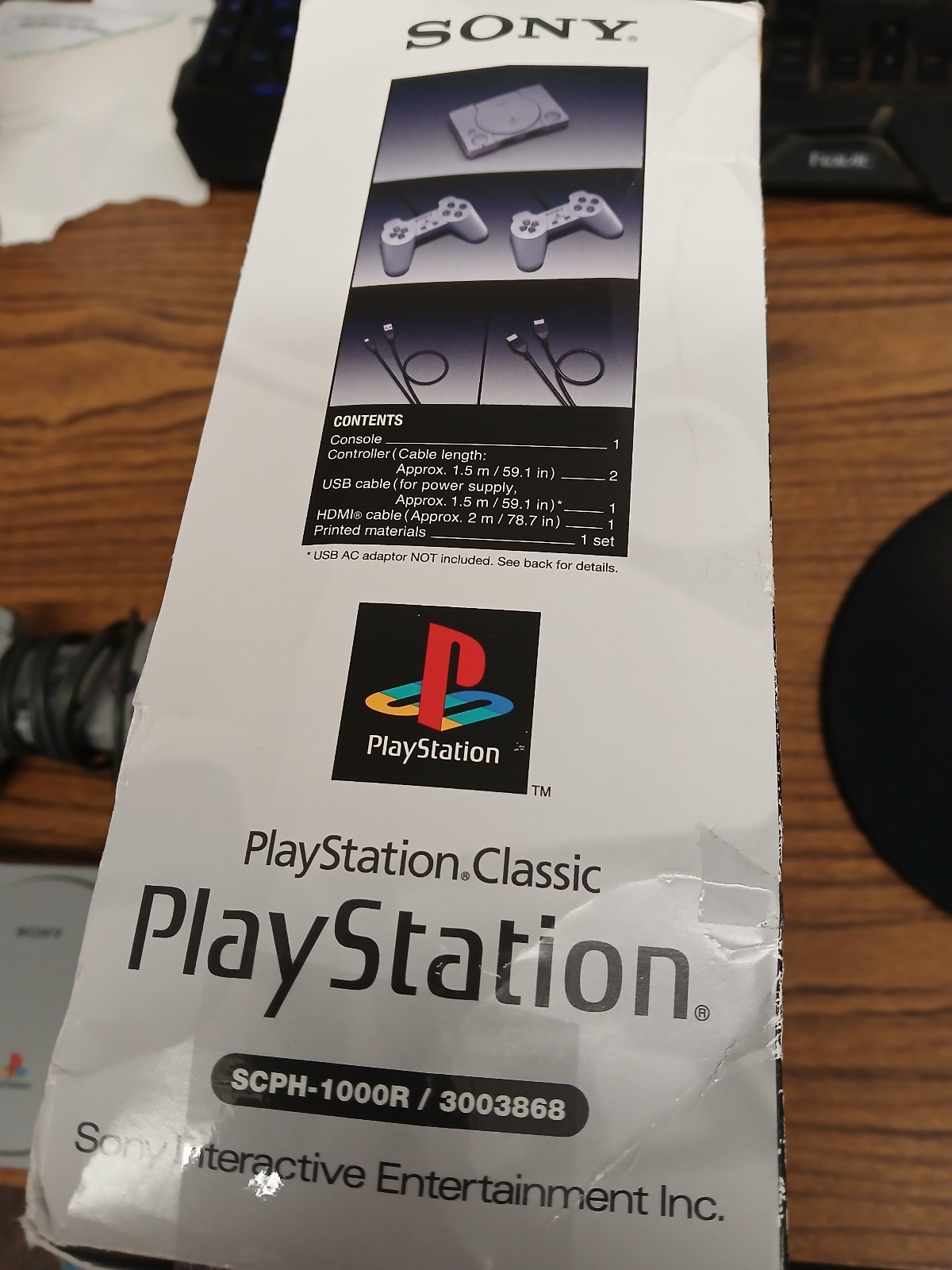 Sony PlayStation Classic Mini Console Gray SCPH-1000R/3003868 Controller & Box