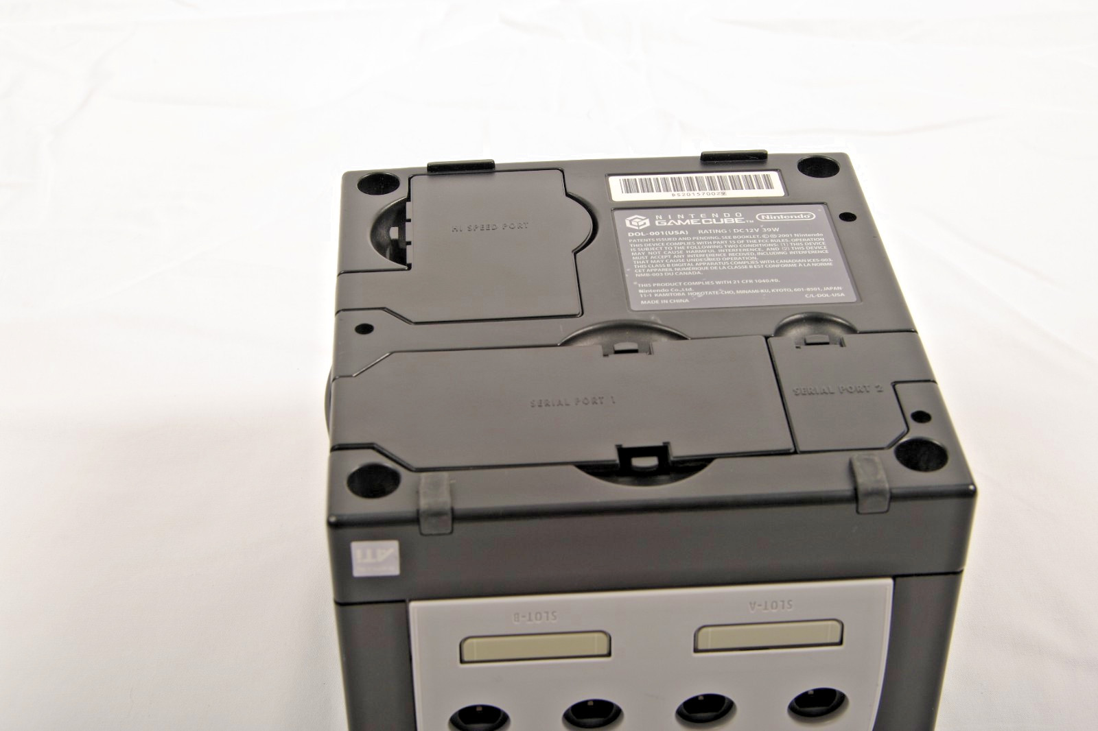 Nintendo GameCube Black Console, 2 – OEM Controllers + New Power & AV Cables