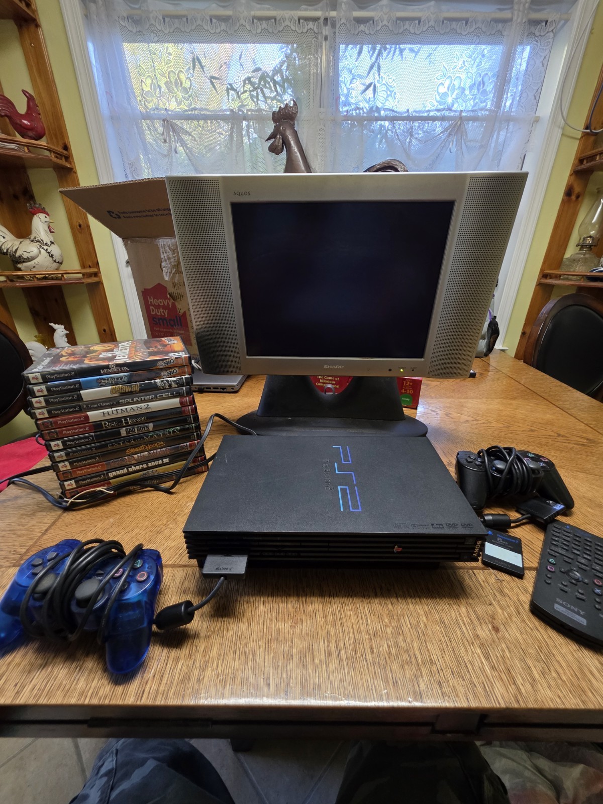 Sony PlayStation 2 SCPH-30001 BUNDLE 13 GAMES CIB W/ 2 CONTROLLERS MEMORY REMOTE