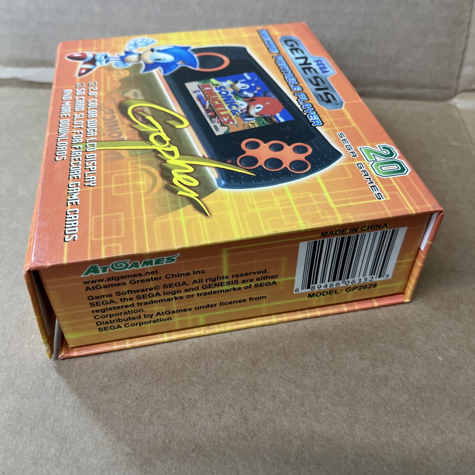 AT Games Sonic Portable Player 2.8” Color LCD Display 20 Games – New, Rare Item!