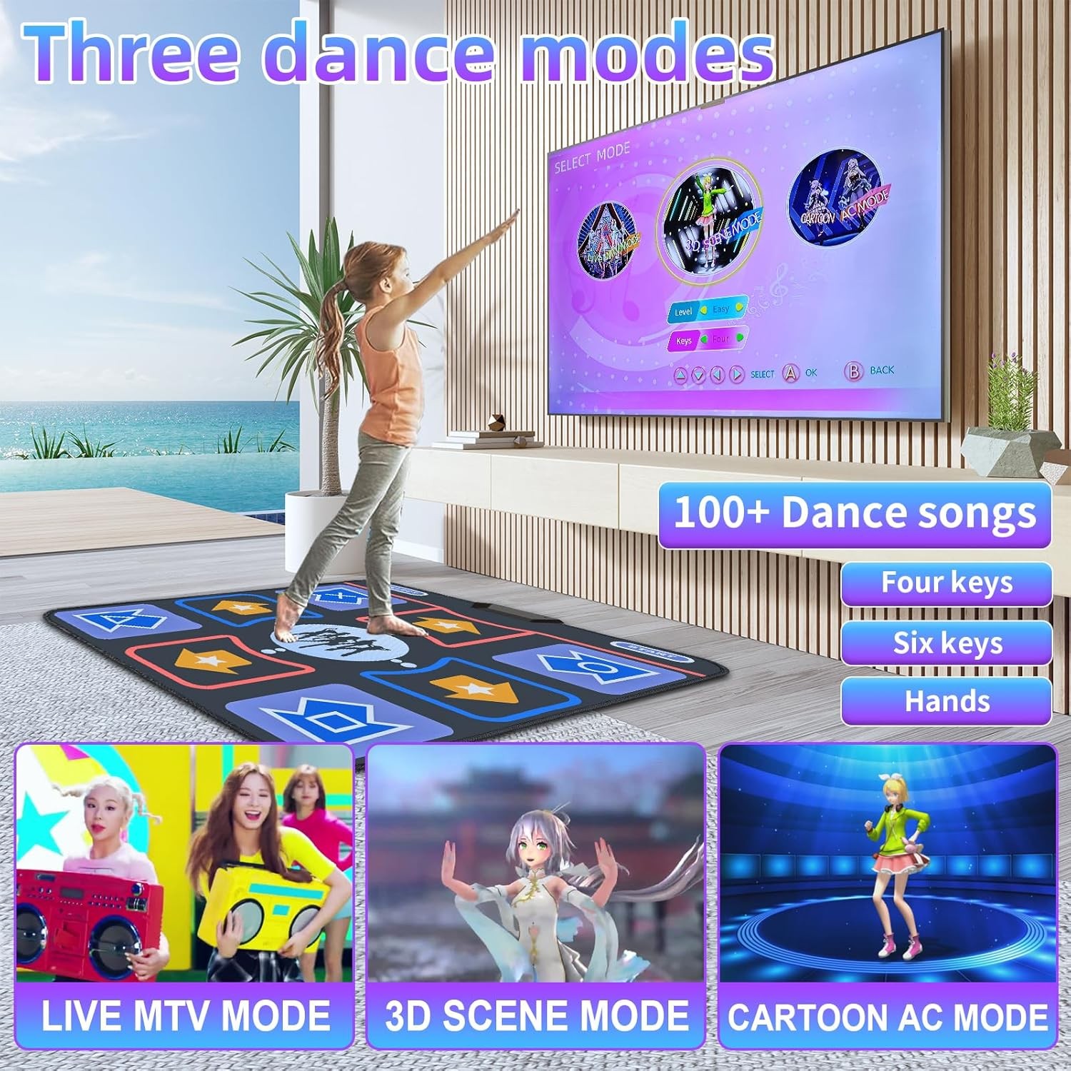 Retro TV Game Console with Dance Mat 21 AR Gun Games
