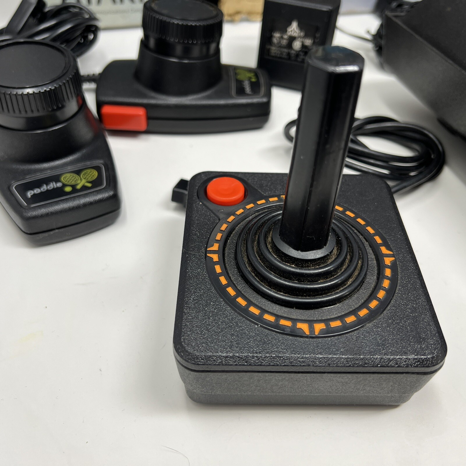 Vintage Atari CX-2600A Video Game Console Joystick Paddles, Power Original Box