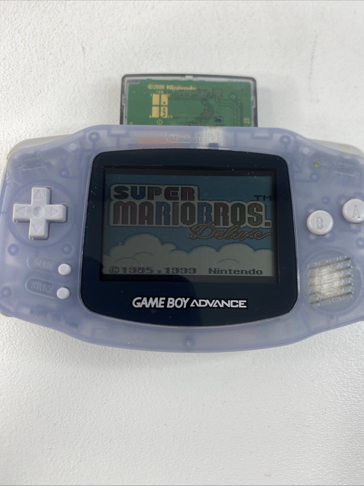 Nintendo Game Boy Advance Console System Clear Glacier TESTED AUTHENTIC