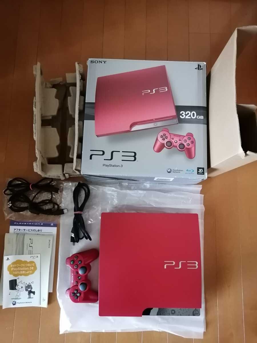 Sony PS3 PlayStation3 Console System 320GB Scarlet Red CECH-3000BSR with Box