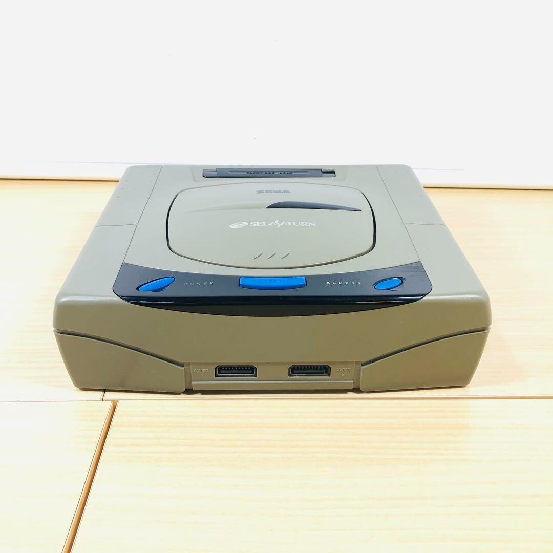 SEGA Saturn Console Controller set Gray HST-3210 Cable Tested Japanese System SS