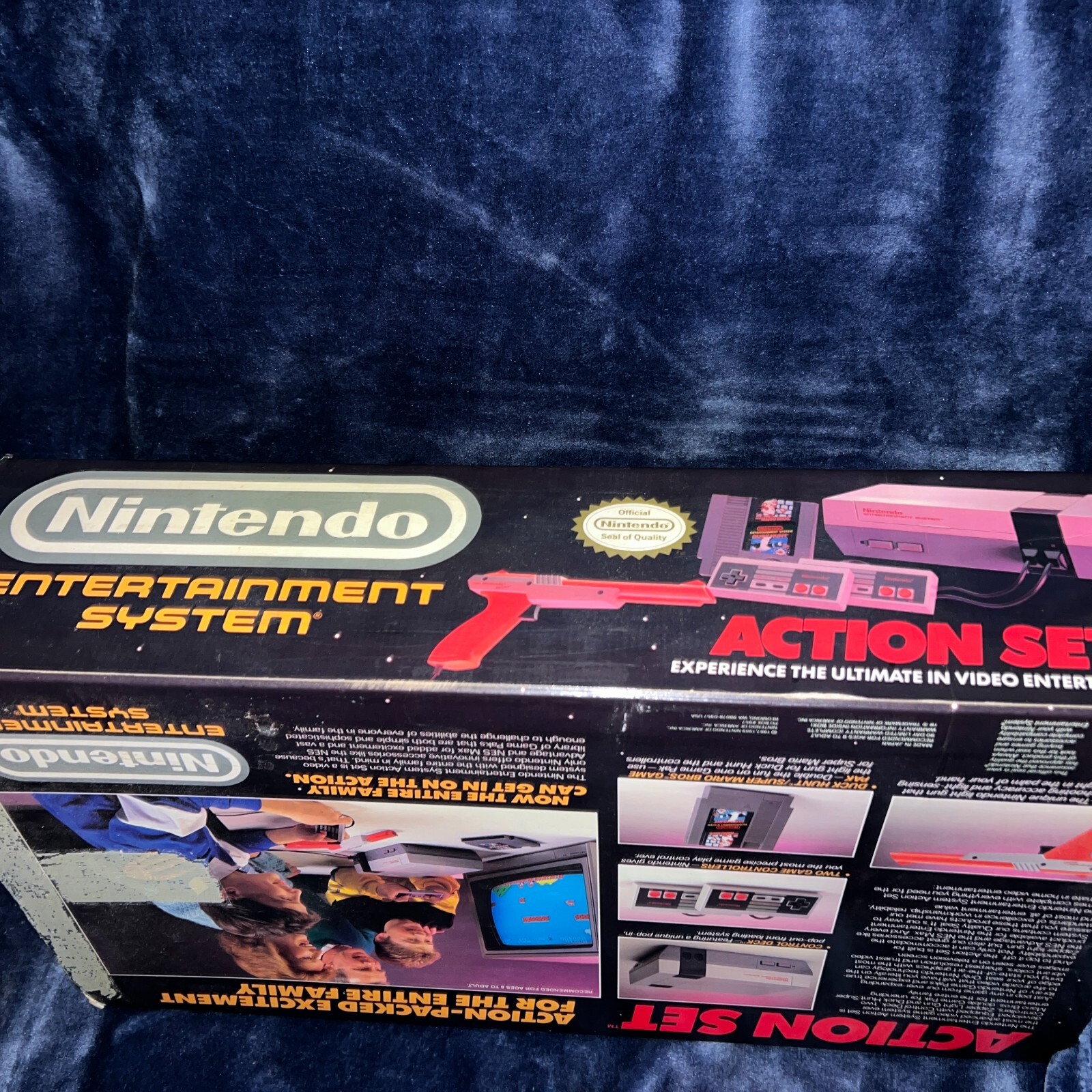 Box Only Vintage Nintendo NES Action Set Home Console – White/Gray Box Only 1987