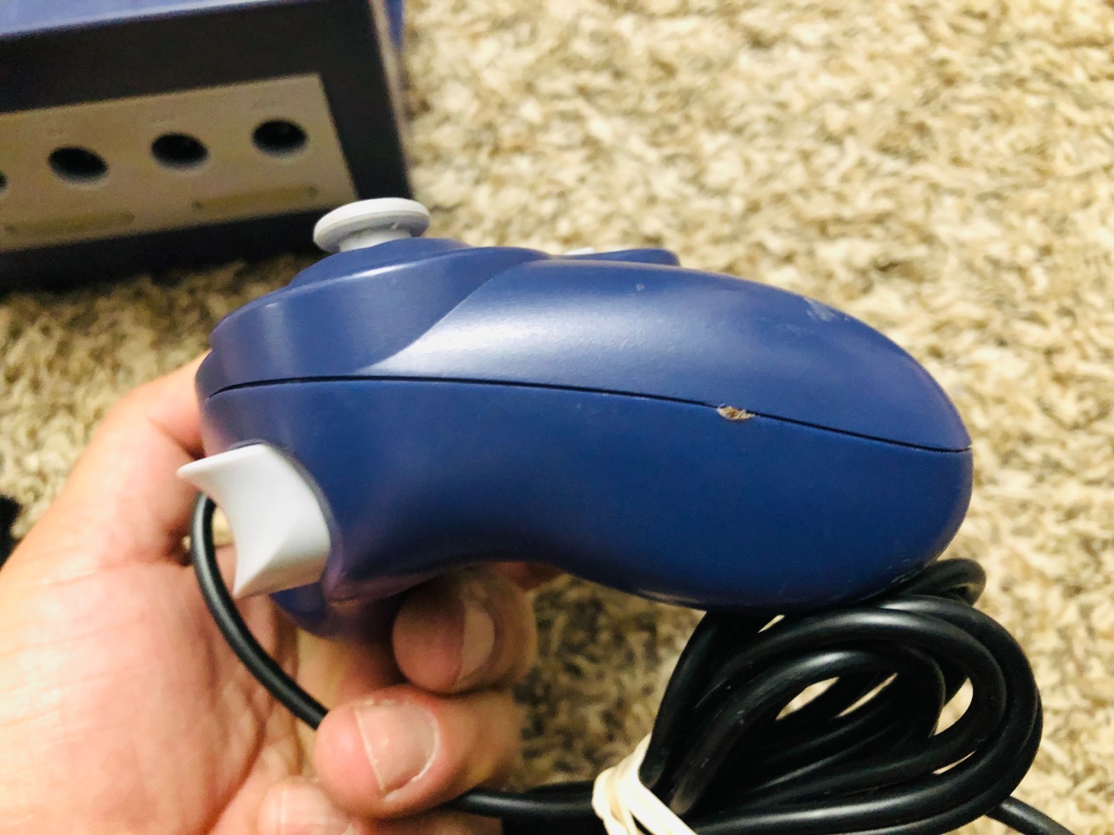 Nintendo GameCube Purple Console DOL-001 / 1 Remote / Power Adapter/ Video Cable