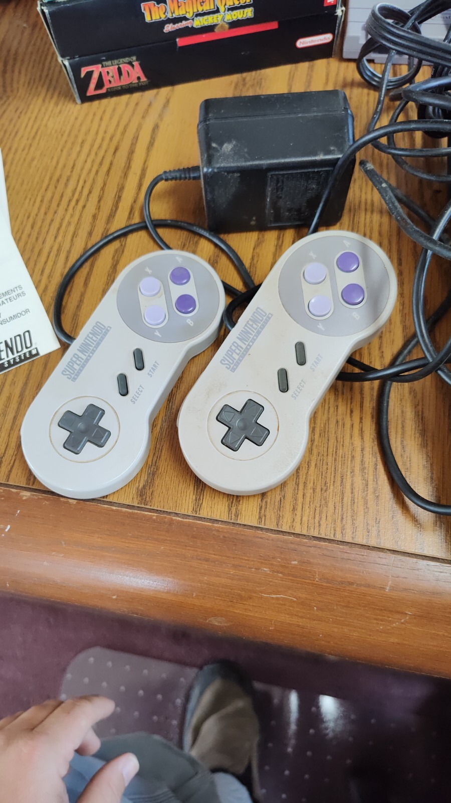 Super Nintendo SNES System Console With 2 OEM Controllers Authentic