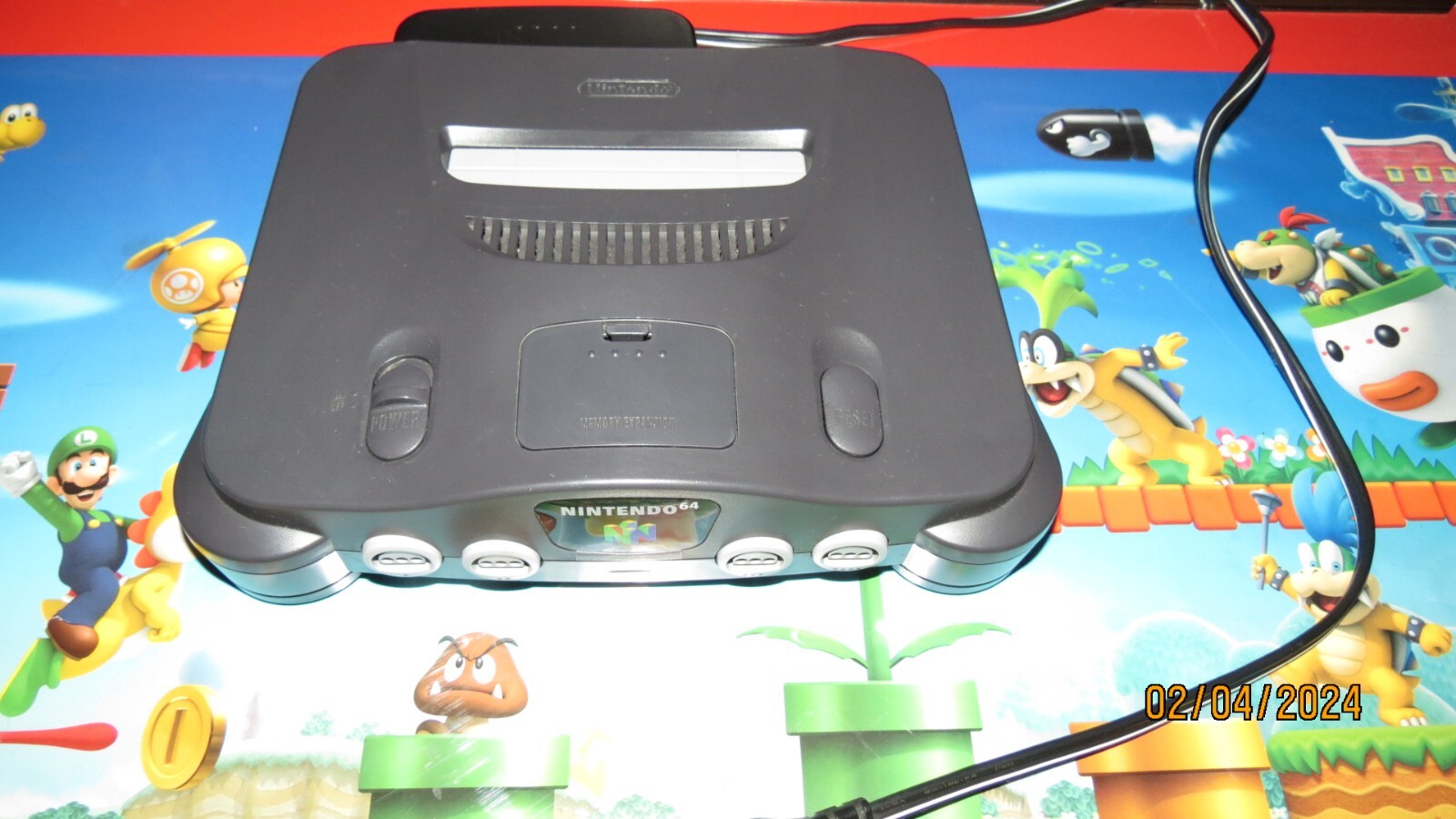 NINTENDO 64 (N64) Console NUS-001 OEM Controller + Cords Bundle CLEANED & TESTED