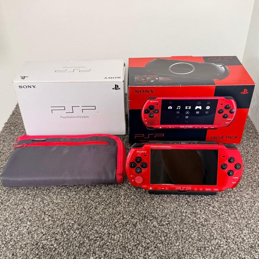 Sony PSP-3000 Red Black Value Pack PSPJ-30026 Console Japan