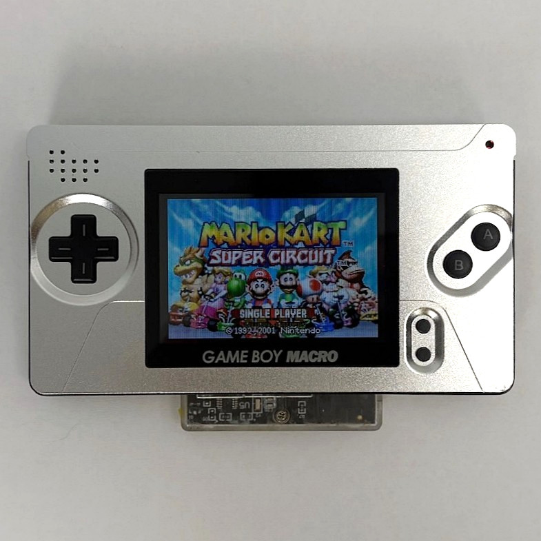 Boxy Pixel Game Boy Macro DS Lite Aluminum GBA Handheld w/ Helder Amp + Charger