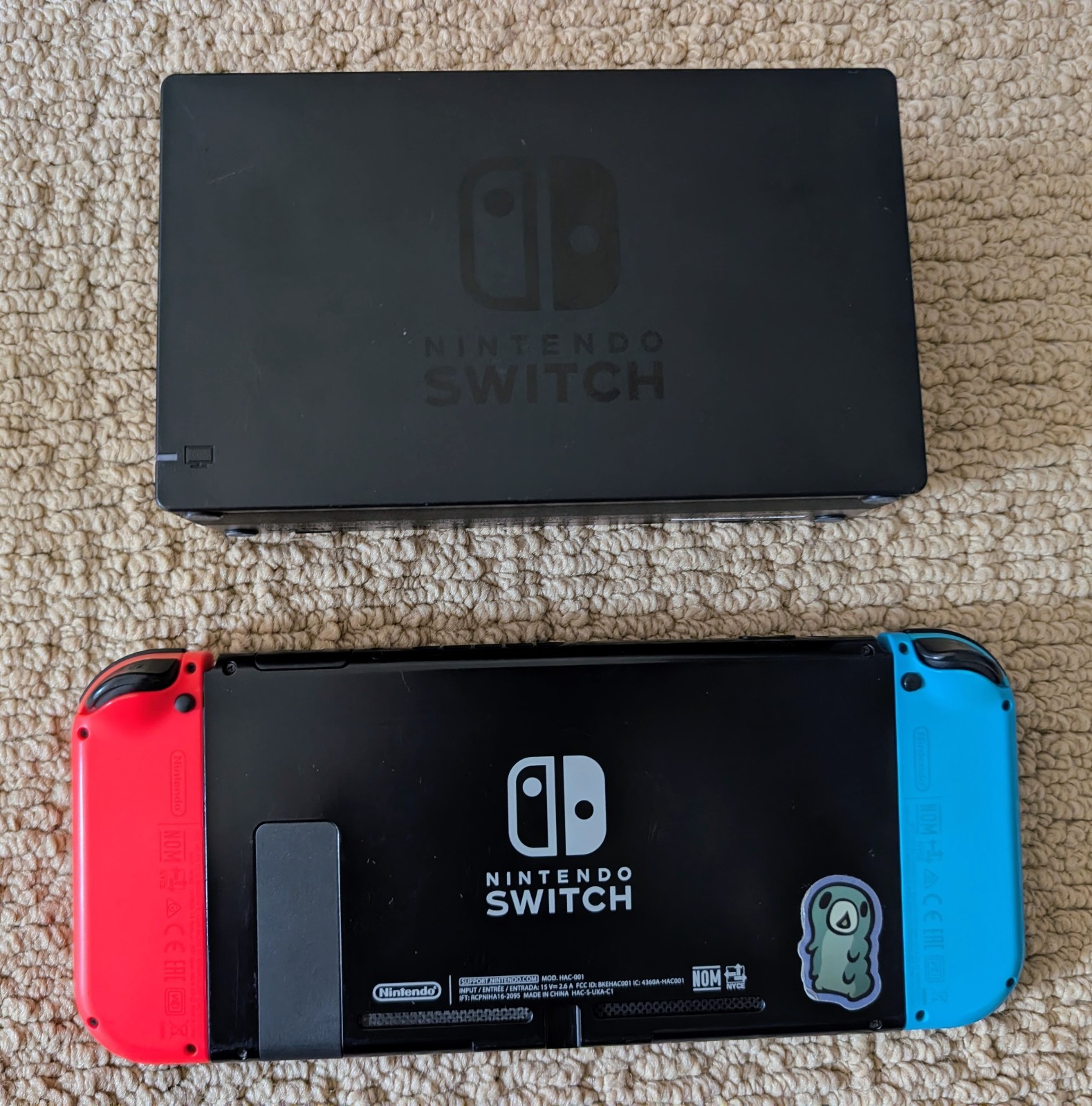 Nintendo Switch 32GB (Red and Blue Joy-Cons) 1st Gen and Accessories Bundle