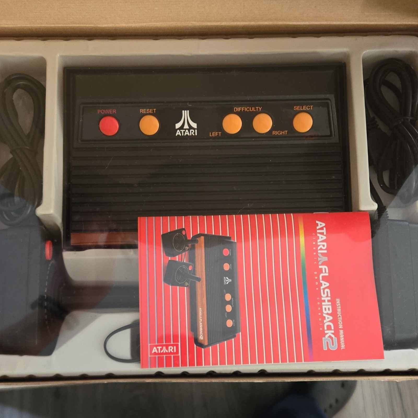 Atari Flashback 2 Console Built-In Games w/ 2 Joysticks Manual Boxed
