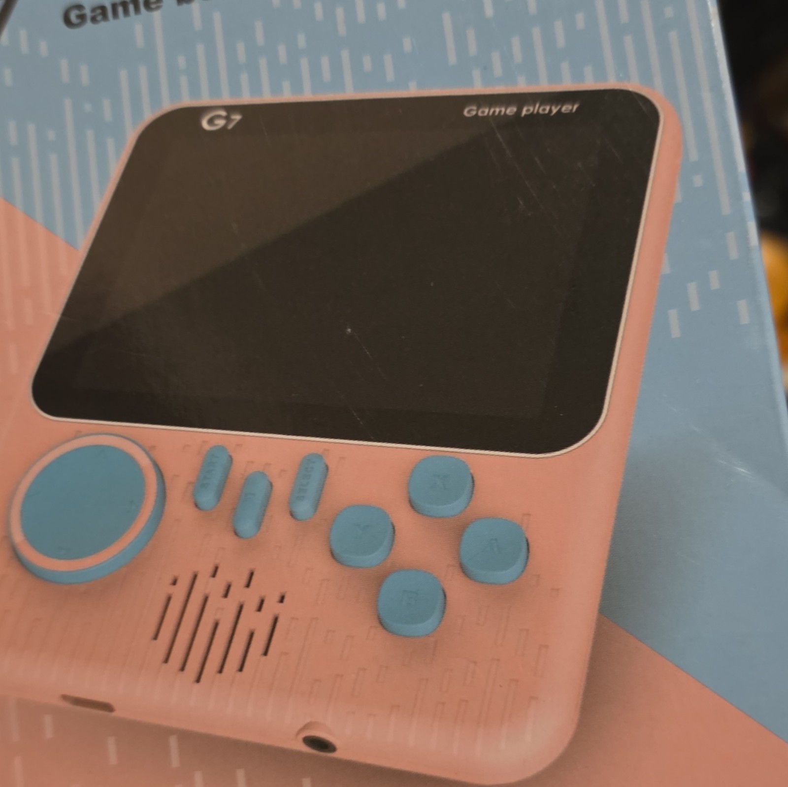 G7 Game Player Handheld System Console Pink/Blue w/ TV Out