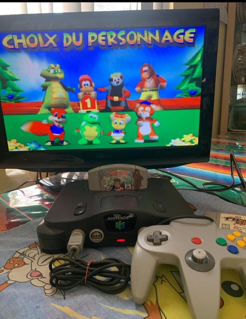 Nintendo 64 Console w/ Controller and Cords – N64 System
