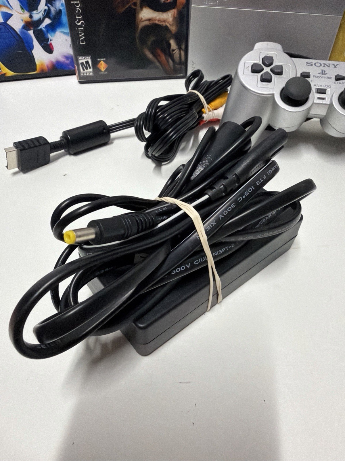 Sony PlayStation 2 Slim SILVER Console Bundle SCPH-77001 Tested – Ships Today.