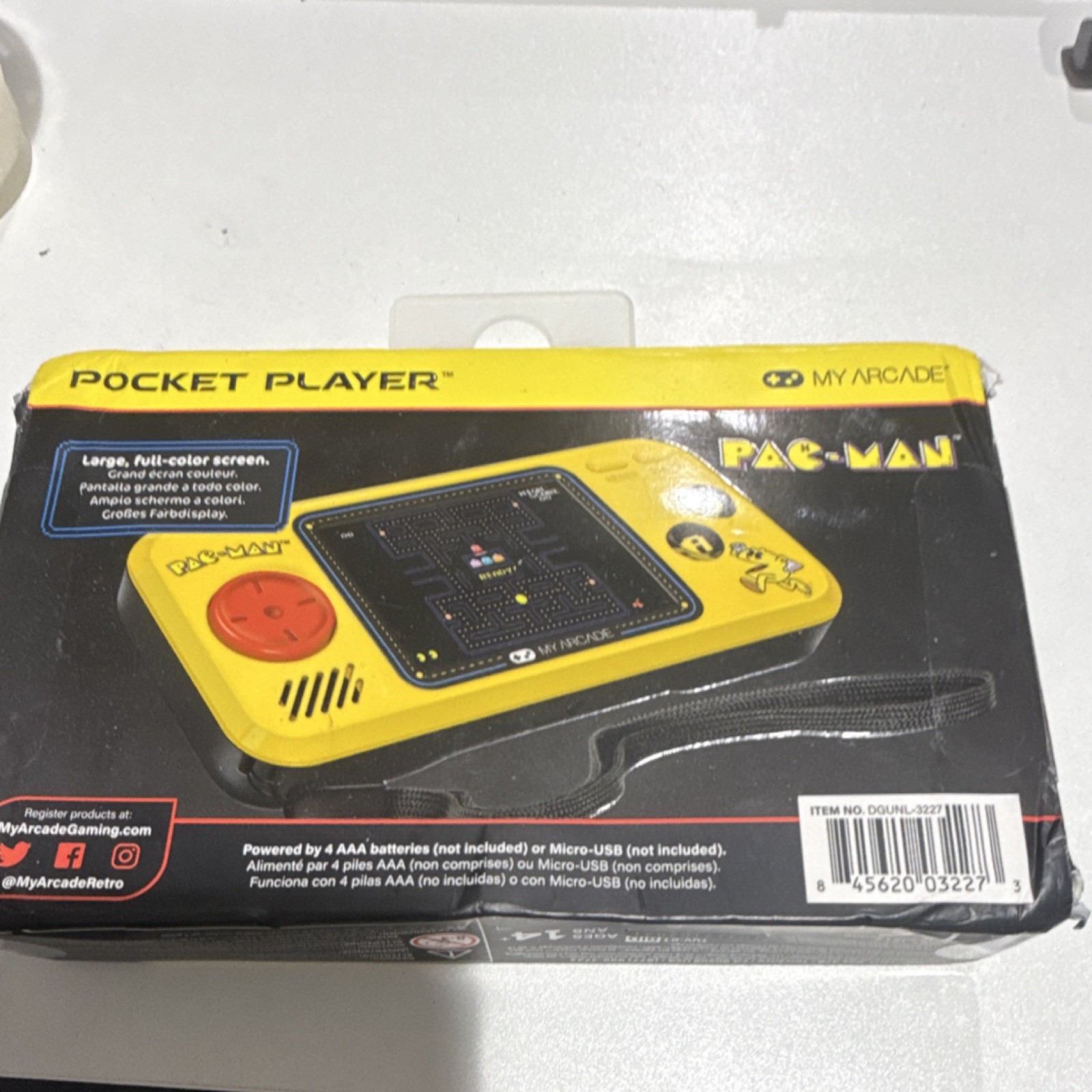 My Arcade PAC-MAN Pocket Player Handheld System Yellow Full-Color Screen Micro-…