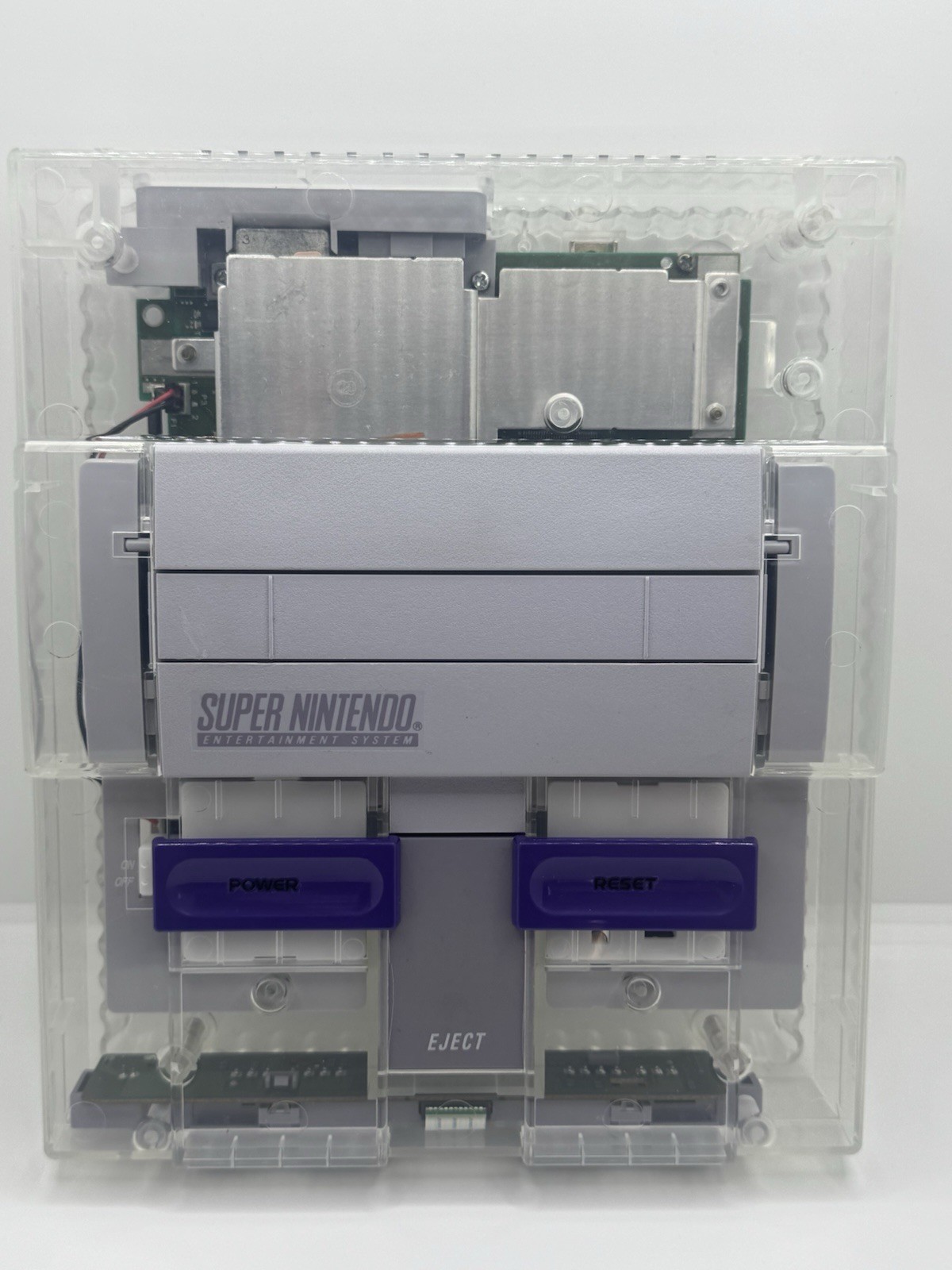 Recapped SNES Super Nintendo 1 Chip 01 Bundle Clear Shell C11 Recapped Ghosting